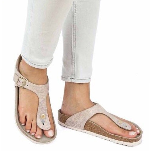 gizeh rose gold birkenstock